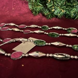 Disco Silver Mirror Beaded Garland 6' Kurt Adler NEW